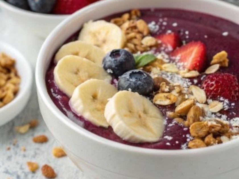 A fresh acai bowl from Brew & Harmony