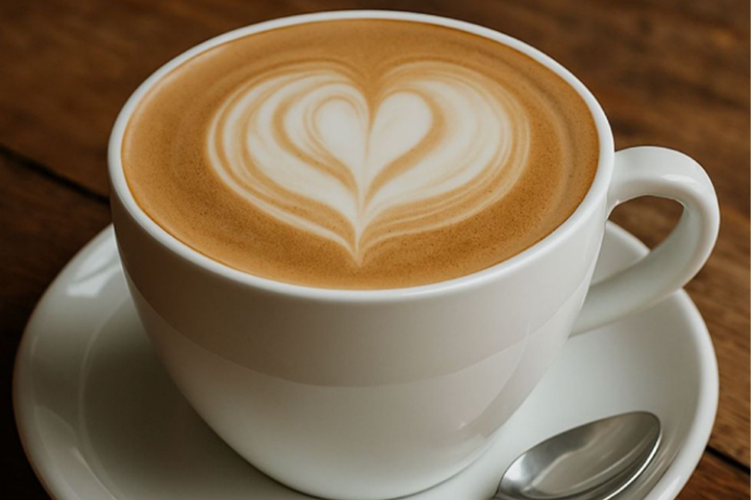 Latte from Brew & Harmony Cafe